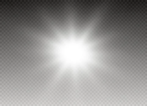 Glow light effect. Star burst with sparkles. Vector illustration. Stock Illustration