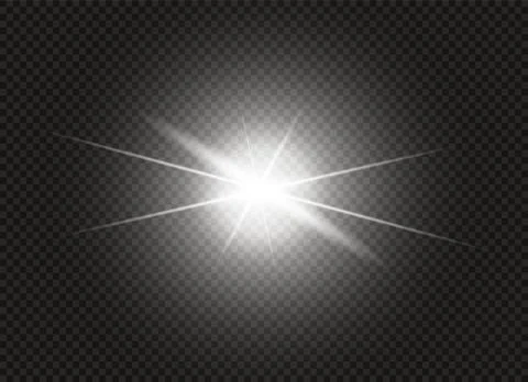 Glow light effect. Star burst with sparkles. Vector illustration. Stock Illustration