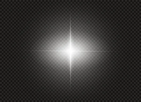 Glow light effect. Star burst with sparkles. Vector illustration. Stock Illustration