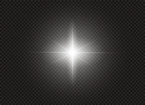 Glow light effect. Star burst with sparkles. Vector illustration. Stock Illustration