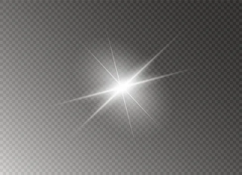 Glow light effect. Star burst with sparkles. Vector illustration. Stock Illustration