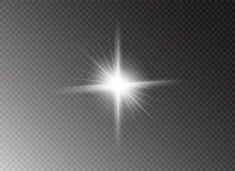 Glow light effect. Star burst with sparkles. Vector illustration. Stock Illustration
