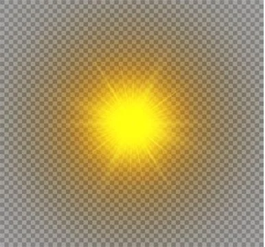 Glow light effect. Star burst with sparkles. Vector illustration. Stock Illustration