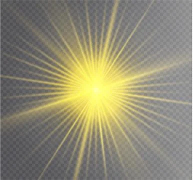 Glow light effect. Star burst with sparkles. Vector illustration. Stock Illustration
