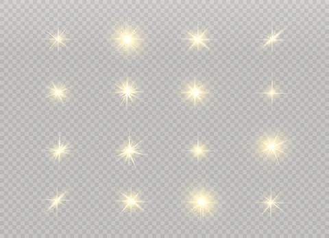 Glow light effect. Star burst with sparkles. Vector illustration. Stock Illustration