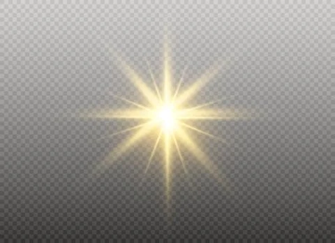 Glow light effect. Star burst with sparkles. Vector illustration. Stock Illustration
