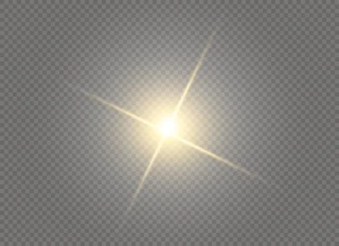 Glow light effect. Star burst with sparkles. Vector illustration. Stock Illustration