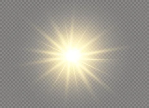 Glow light effect. Star burst with sparkles. Vector illustration. Stock Illustration