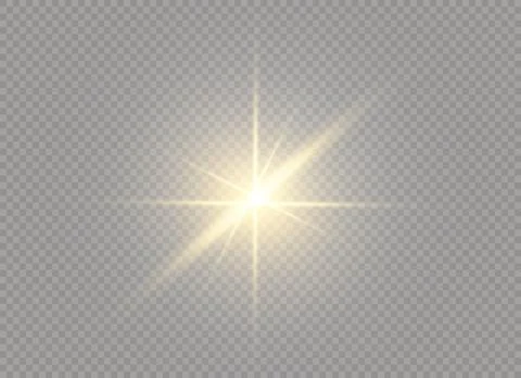 Glow light effect. Star burst with sparkles. Vector illustration. Stock Illustration
