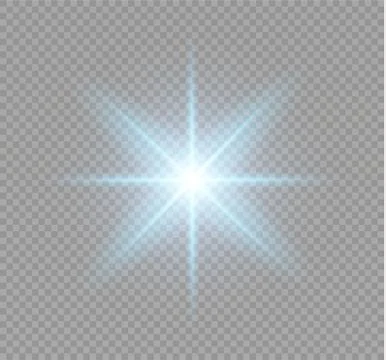 Glow light effect. Star burst with sparkles. Vector illustration. Stock Illustration