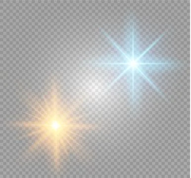 Glow light effect. Star burst with sparkles. Vector illustration. Stock Illustration