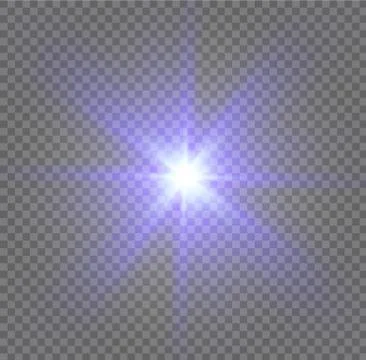 Glow light effect. Star burst with sparkles. Vector illustration. Stock Illustration