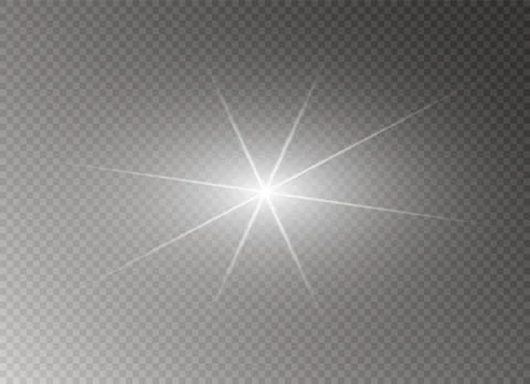 Glow light effect. Star burst with sparkles. Vector illustration. Stock Illustration