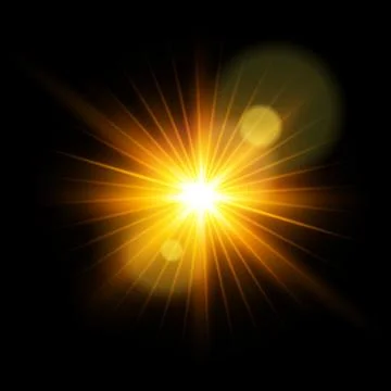 Glow light effect. Star burst with sparkles. Vector illustration. Stock Illustration