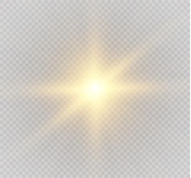 Glow light effect. Star burst with sparkles. Vector illustration. Stock Illustration