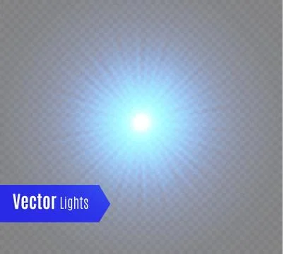 Glow light effect. Star burst with sparkles. Vector illustration. Stock Illustration