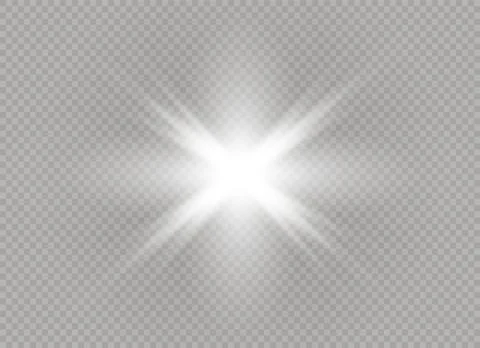 Glow light effect. Star burst with sparkles. Vector illustration. Stock Illustration