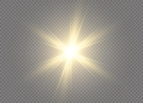 Glow light effect. Star burst with sparkles. Vector illustration. Illustrazione stock