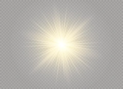 Glow light effect. Star burst with sparkles. Vector illustration. Stock Illustration