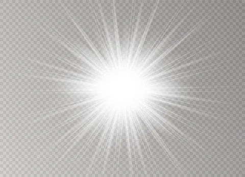 Glow light effect. Star burst with sparkles. Vector illustration. Illustrazione stock