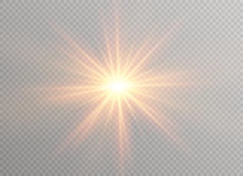 Glow light effect. Star burst with sparkles. Vector illustration. Stock Illustration