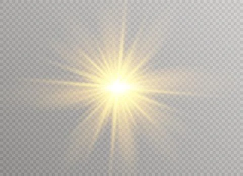 Glow light effect. Star burst with sparkles. Vector illustration. Stock Illustration