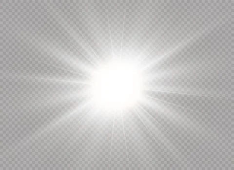 Glow light effect. Star burst with sparkles. Vector illustration. Illustrazione stock