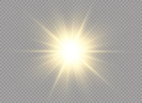 Glow light effect. Star burst with sparkles. Vector illustration. Stock Illustration