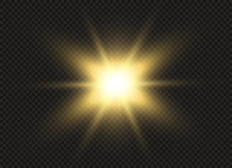 Glow light effect. Star burst with sparkles. Vector illustration. Stock Illustration