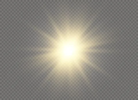 Glow light effect. Star burst with sparkles. Vector illustration. Stock Illustration