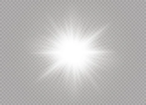 Glow light effect. Star burst with sparkles. Vector illustration. Stock Illustration