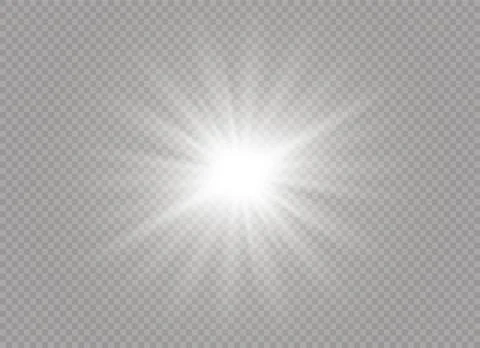 Glow light effect. Star burst with sparkles. Vector illustration. Stock Illustration