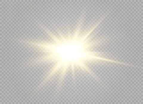 Glow light effect. Star burst with sparkles. Vector illustration. Stock Illustration