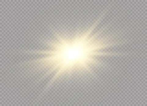 Glow light effect. Star burst with sparkles. Vector illustration. Stock Illustration
