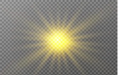 Glow light effect. Star burst with sparkles. Vector illustration. Stock Illustration