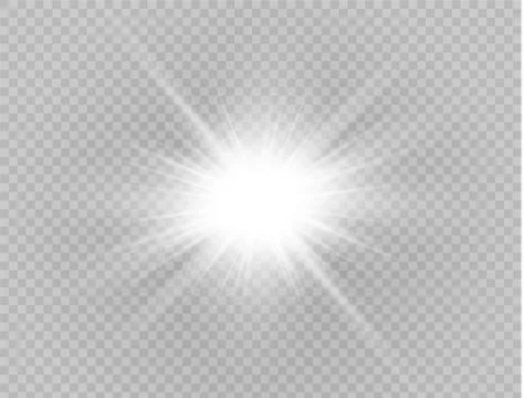 Glow light effect. Star burst with sparkles. Vector illustration. Stock Illustration