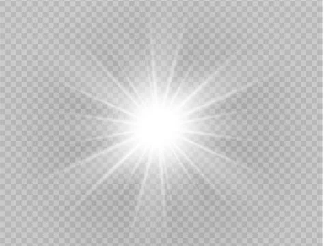 Glow light effect. Star burst with sparkles. Vector illustration. Stock Illustration