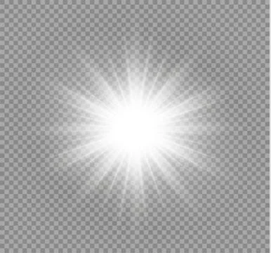 Glow light effect. Star burst with sparkles. Vector illustration. イラスト素材