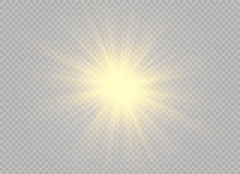 Glow light effect. Star burst with sparkles. Vector illustration. Stock Illustration