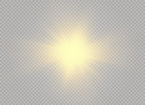 Glow light effect. Star burst with sparkles. Vector illustration. Stock Illustration