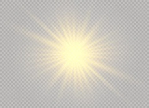 Glow light effect. Star burst with sparkles. Vector illustration. Stock Illustration