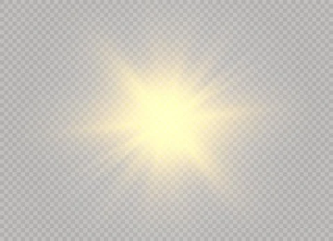 Glow light effect. Star burst with sparkles. Vector illustration. Stock Illustration