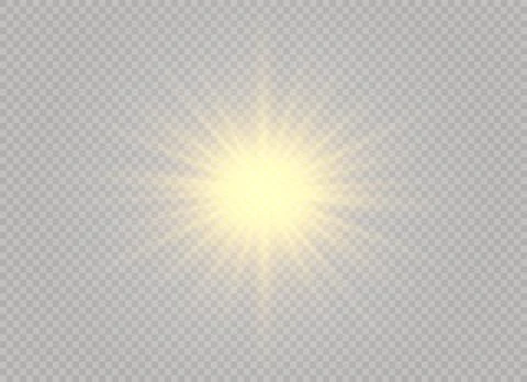 Glow light effect. Star burst with sparkles. Vector illustration. Stock Illustration