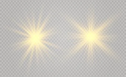 Glow light effect. Star burst with sparkles. Vector illustration. Stock Illustration