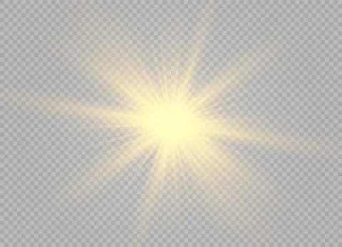 Glow light effect. Star burst with sparkles. Vector illustration. Illustrazione stock