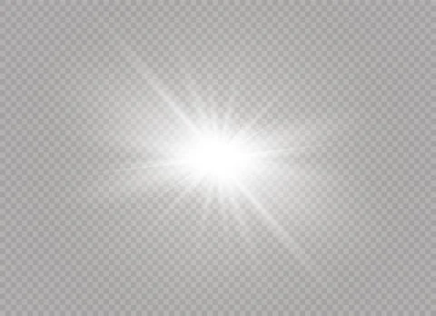 Glow light effect. Star burst with sparkles. Vector illustration. Stock Illustration