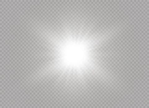 Glow light effect. Star burst with sparkles. Vector illustration. Stock Illustration