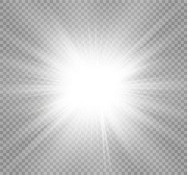 Glow light effect. Star burst with sparkles. Vector illustration. Stock Illustration