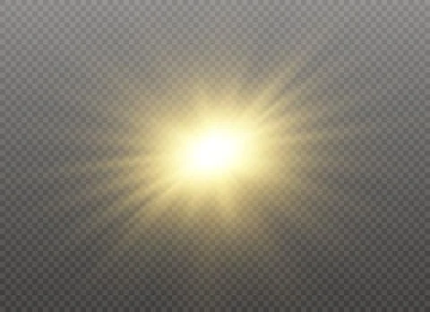 Glow light effect. Star burst with sparkles. Vector illustration. Stock Illustration