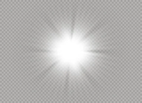 Glow light effect. Star burst with sparkles. Vector illustration. Stock Illustration